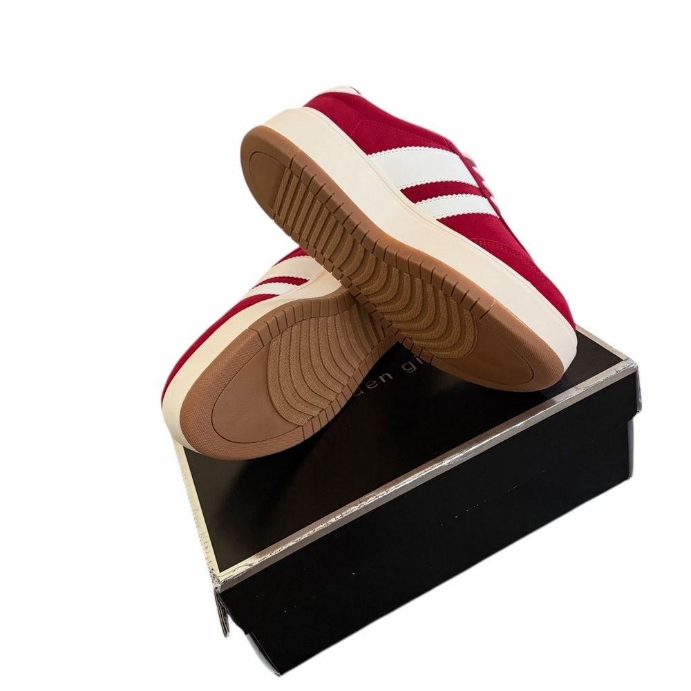 Madden Girl Red and White Platform Sneakers